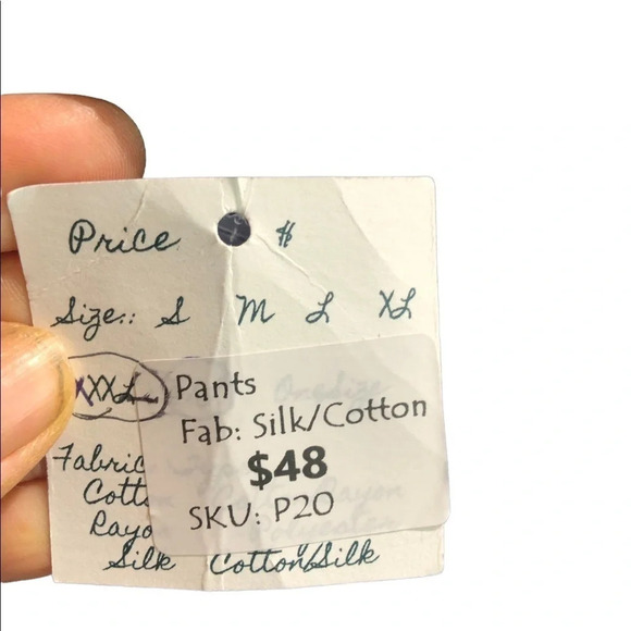 New Tyger Lotus blue and pink silk palazzo Wide leg pants Loungewear Ethereal - Picture 7 of 11